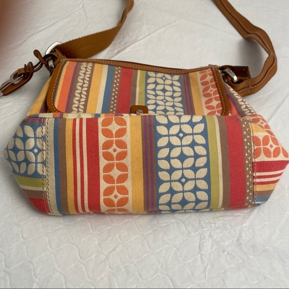 Fossil multicolor leather and canvas crossbody bag - Picture 9 of 15